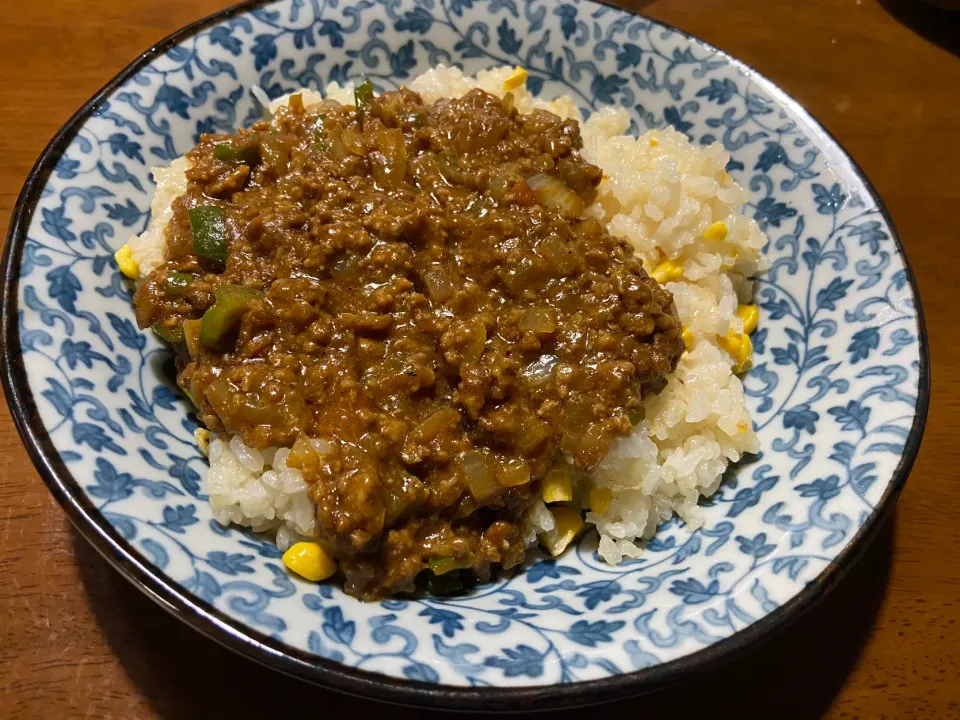 バターとうもろこしライスdeキーマカレー|ハルのただ飯さん