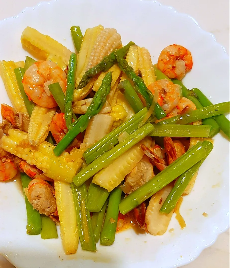 Baby corn & asparagus|ģřãçîöůşさん