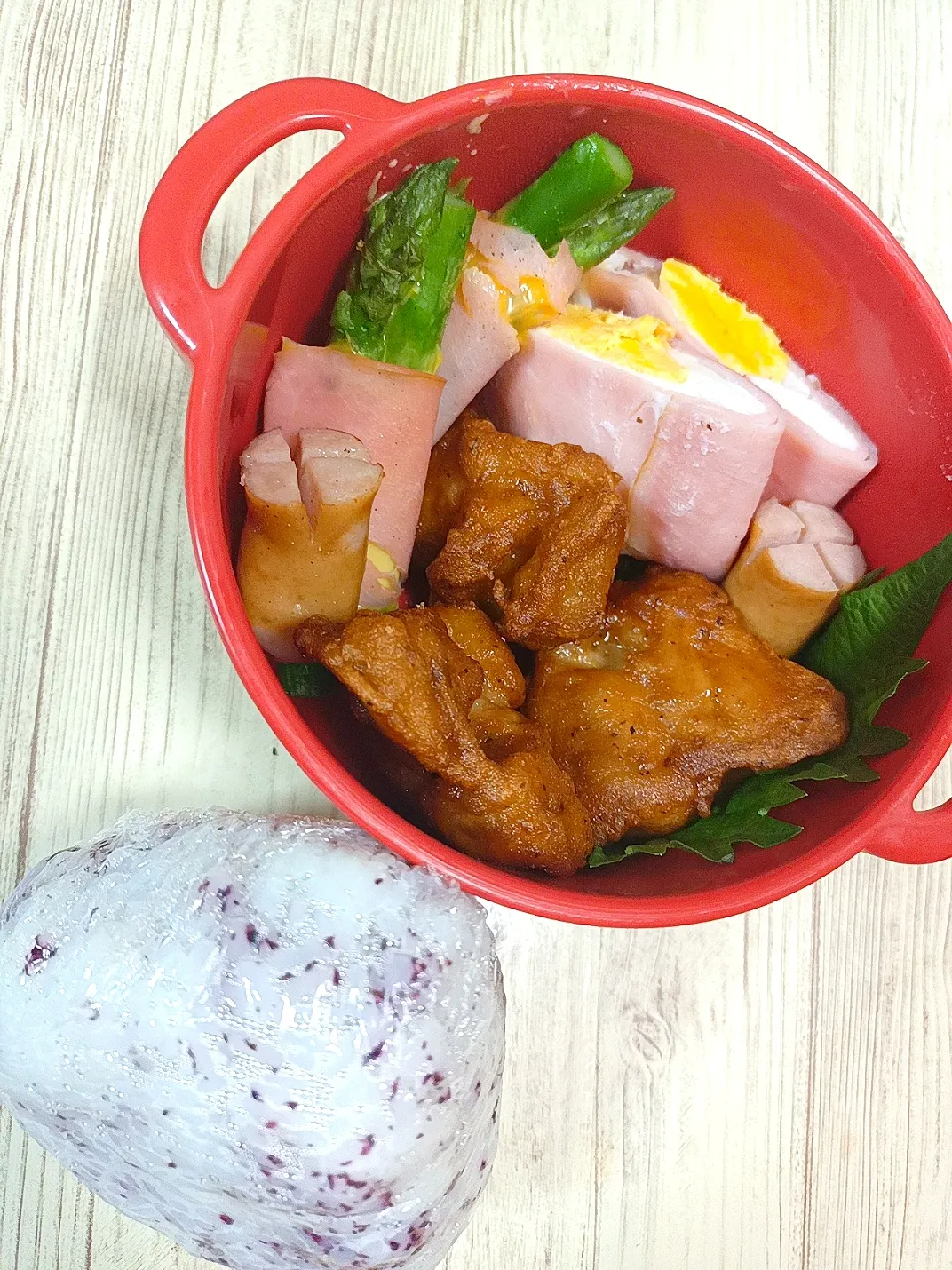 唐揚げおにぎり弁当|🍓マツコ🍓さん