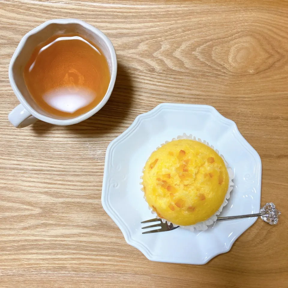 甘夏みかんの蒸しぱん🍊☕️|ちゃみこさん