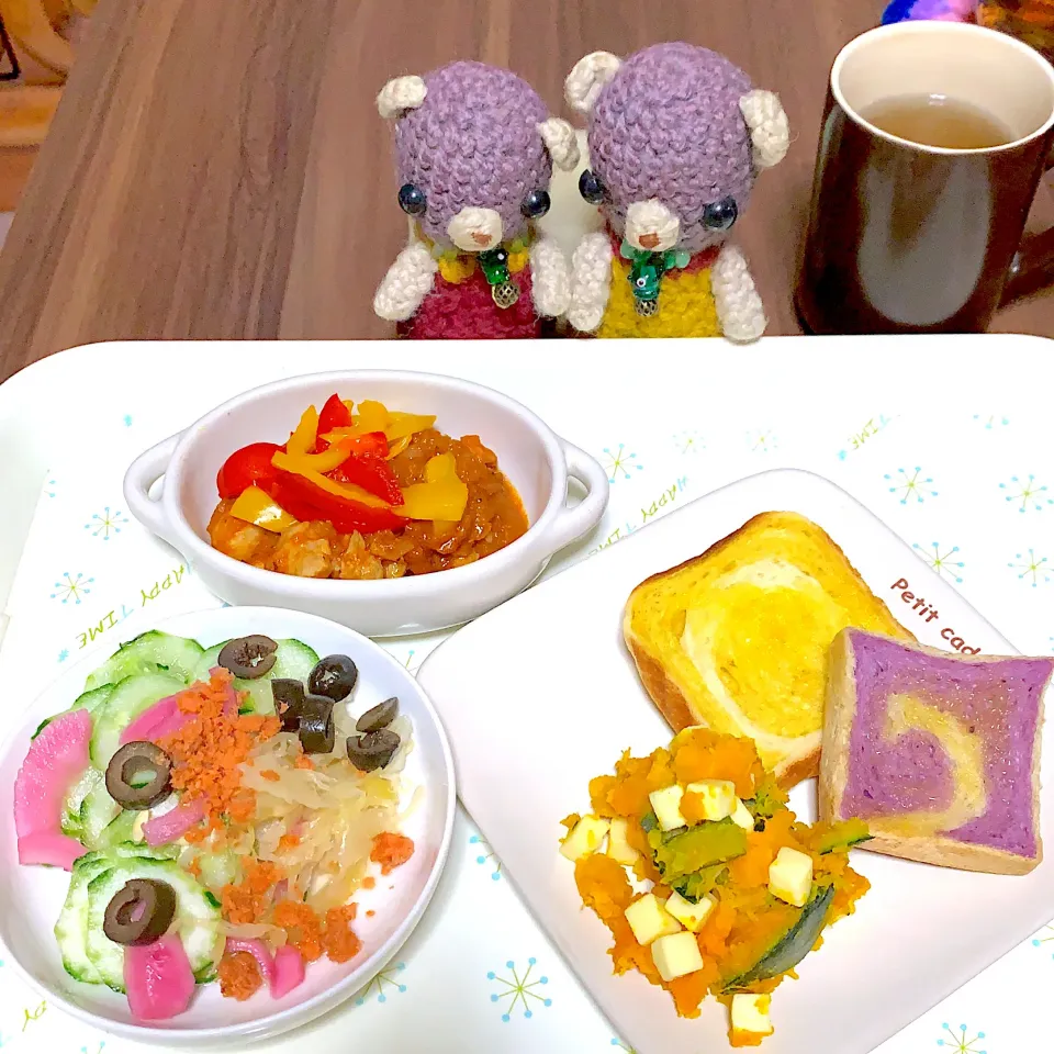 Snapdishの料理写真:朝ごぱん(*´∇｀*)|chagashiさん