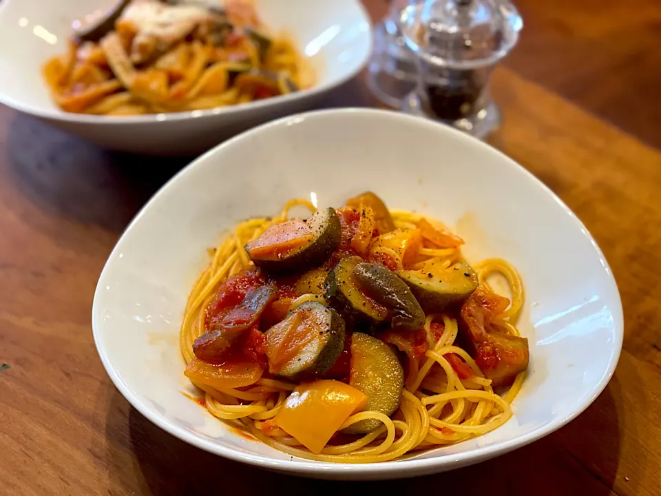 ラタトゥイユのリメイク☆パスタ🍝|まめすけ。さん