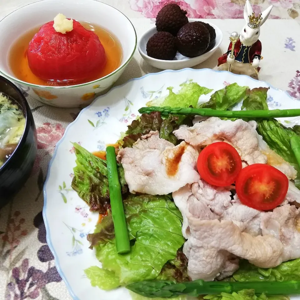 21,6/26
冷しゃぶで晩ご飯😋|たえさん