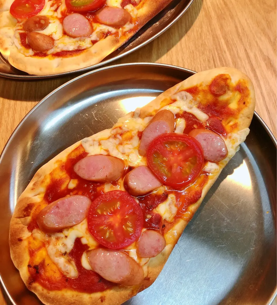 今朝はナンちゃってピザ🍕|海斗さん