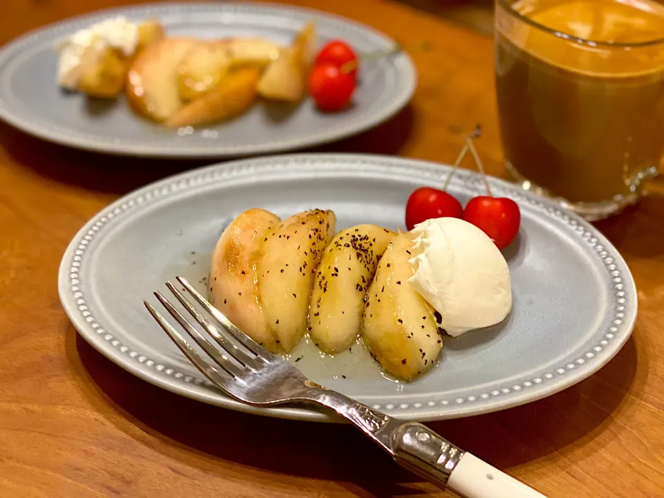 yucca@さんの料理 桃のアールグレイマリネ🍑|まめすけ。さん