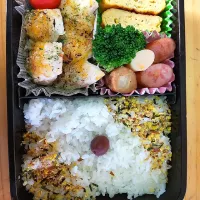 今日の長男さんのお弁当　ささみのチーズパン粉焼き|ペコちゃんさん