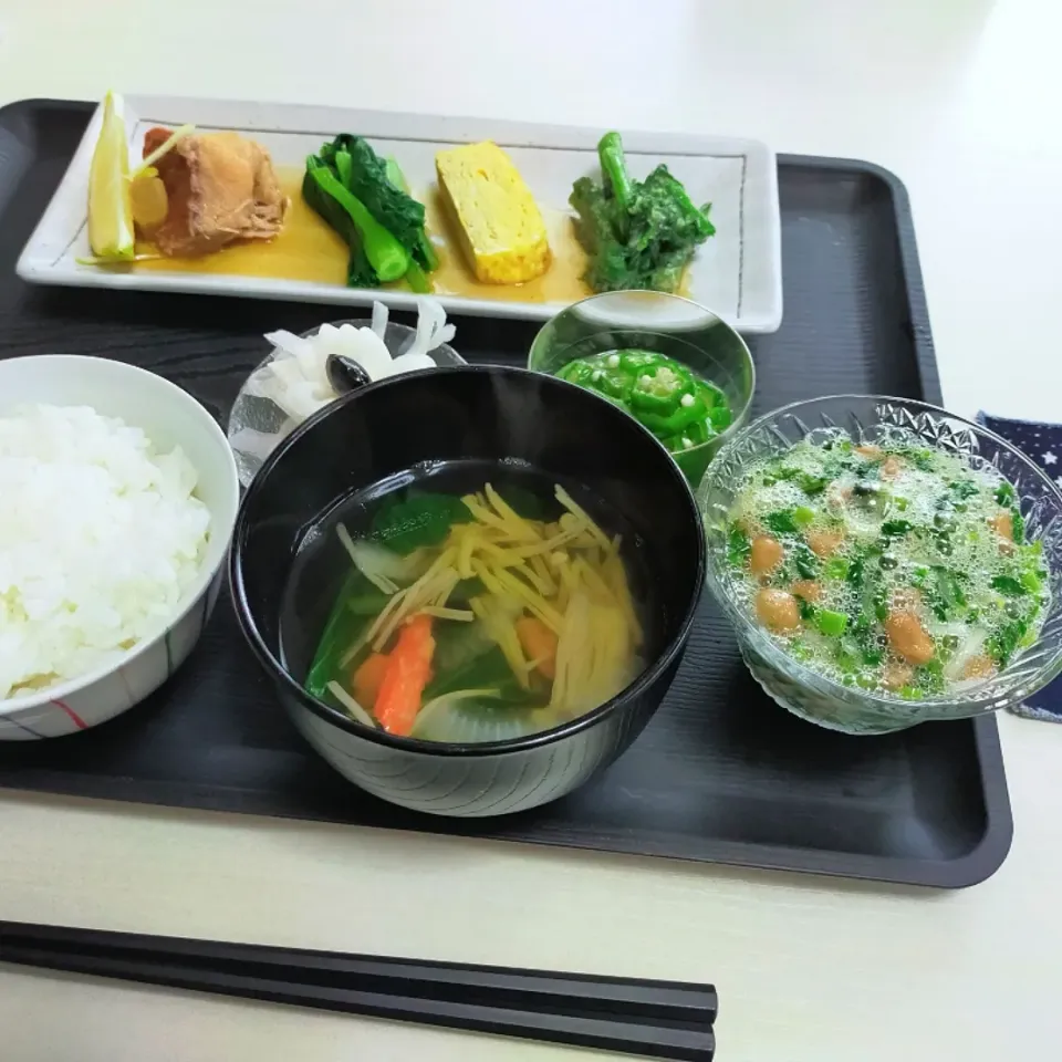 モロヘイヤ納豆でデトックス効果倍増定食|justice🍎IWATE🍎さん