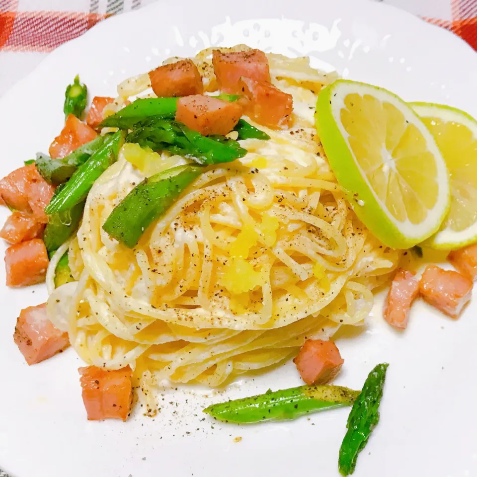 冷製レモンクリームパスタ|ももぴっぴさん