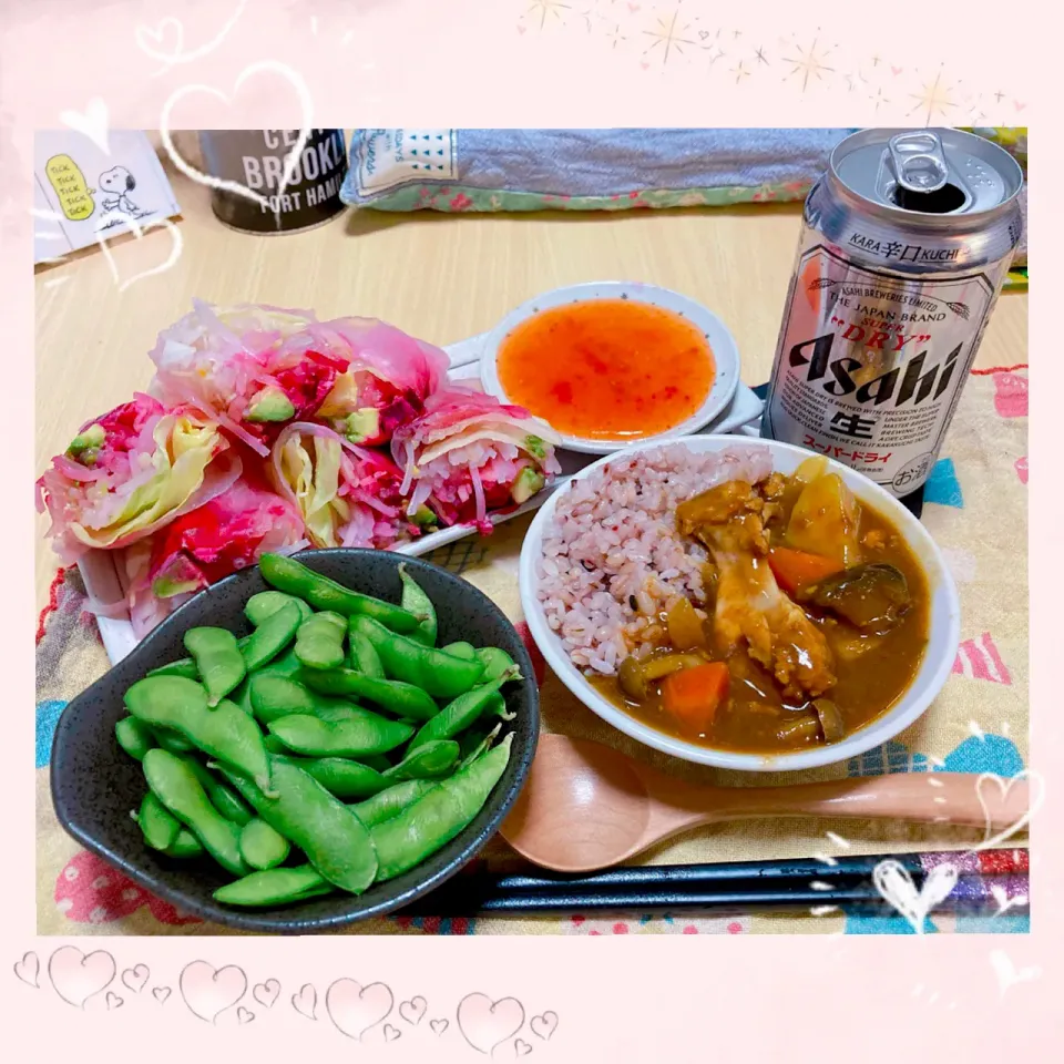 Snapdishの料理写真:６／２８ ｍｏｎ 晩ごはん🍴＊○°|rinaronarさん