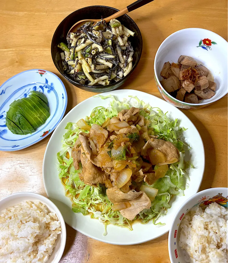 Snapdishの料理写真:ポーク生姜焼き&鰹生姜煮|Makokoさん