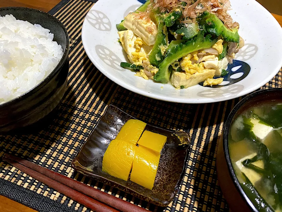 ゴーヤーちゃんぷる定食♪|カジさん