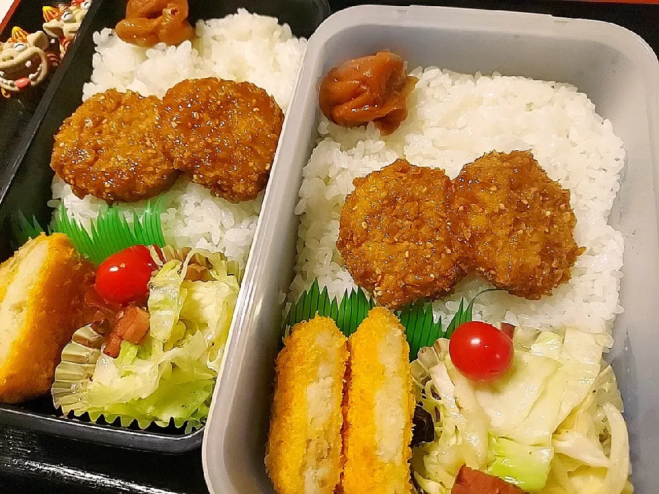 夫弁当、息子弁当|みどりさん