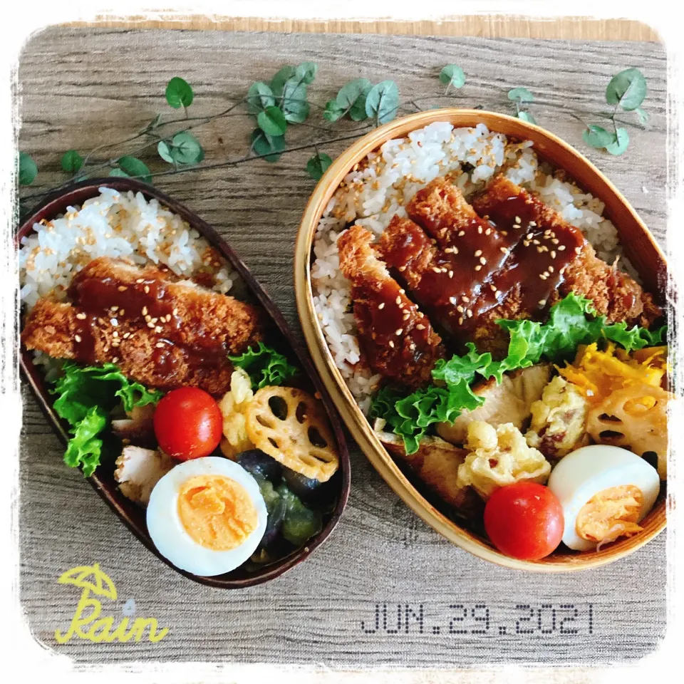 Snapdishの料理写真:6/29 ☺︎☺︎ トンカツ弁当✩.*˚|jon2さん