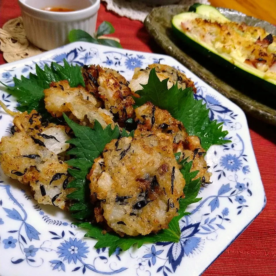 まめころさんの料理 とだともさんの料理 ひじき煮物入り 粗たたき長芋揚げ|とまと🍅さん