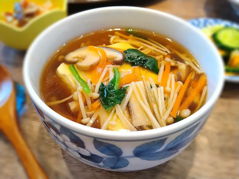 蒸し豆腐の野菜餡掛け|古尾谷りかこさん