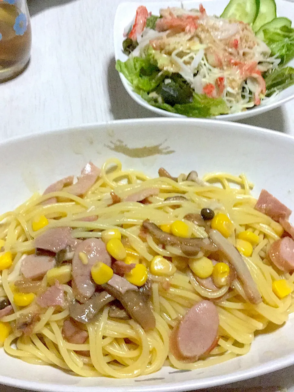 焼豚とウインナーの和風きのこパスタ|Ayaさん