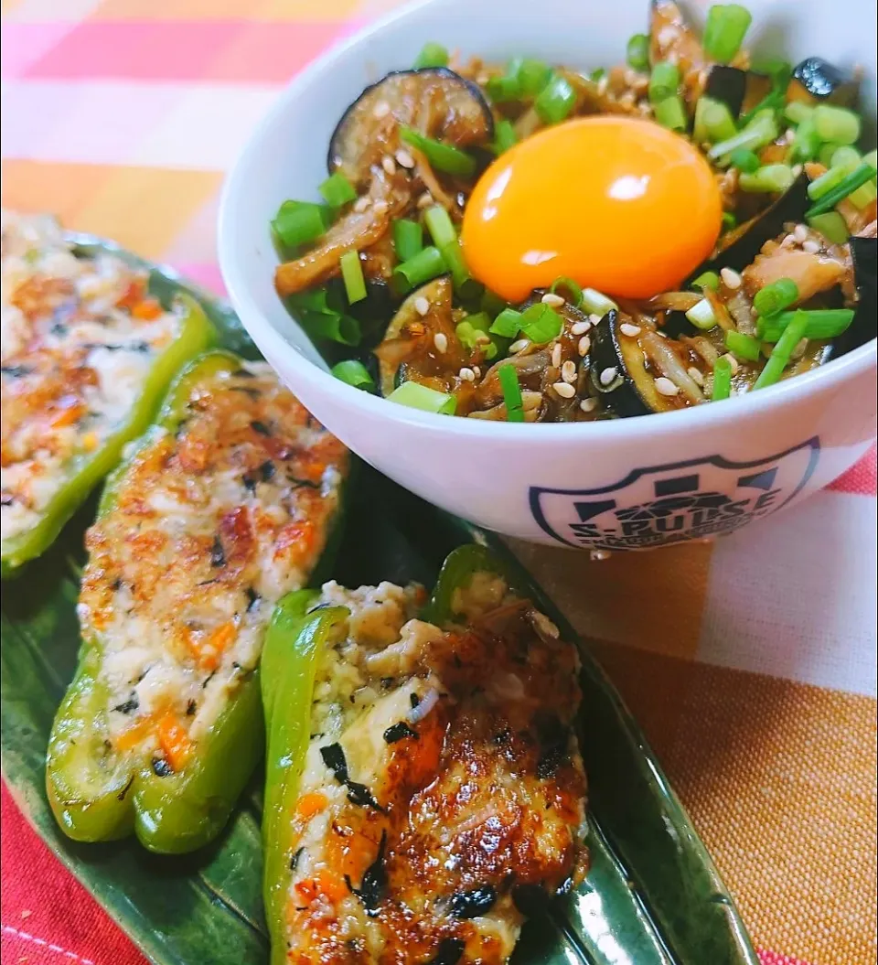 ★なすトロ鶏小丼
★ピーマンの豆腐詰め|マギーさん