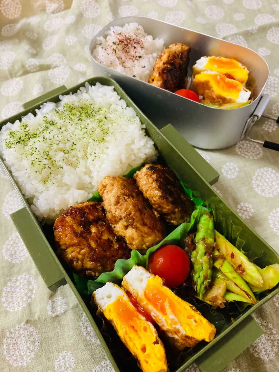 Snapdishの料理写真:照り焼きハンバーグ弁当|SaDaさん