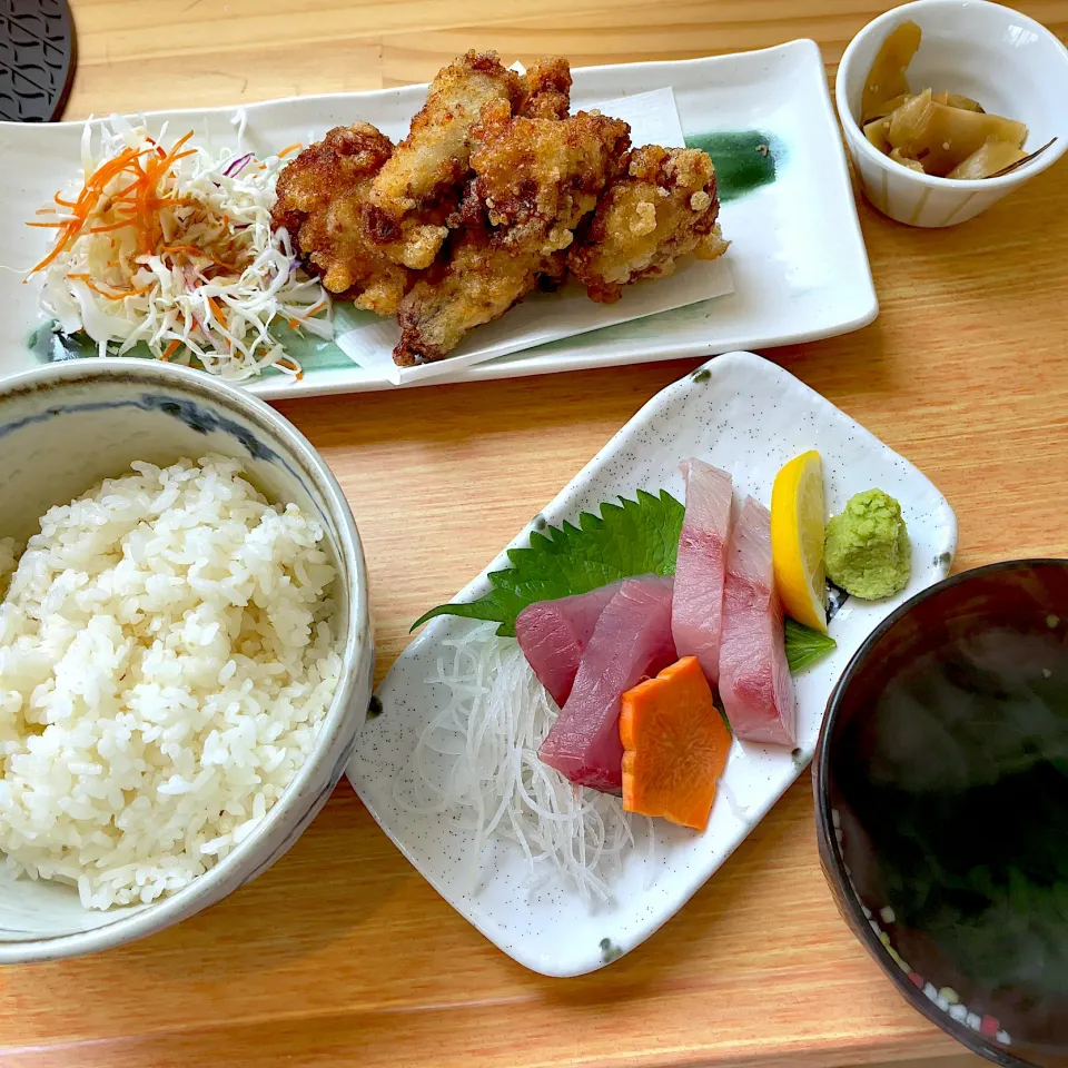 夏ふぐの唐揚げと日替り海鮮の特別ランチ|T. Wonderさん