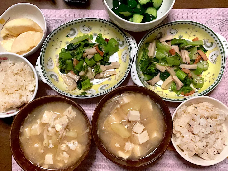 チンゲンサイ炒めもの晩ごはん~(^^)❤︎|いつくしみちゃんさん