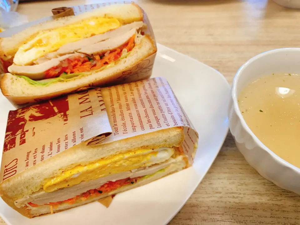 本日のまかない〜鶏ハムダブル、卵焼きバージョン|Satokoさん