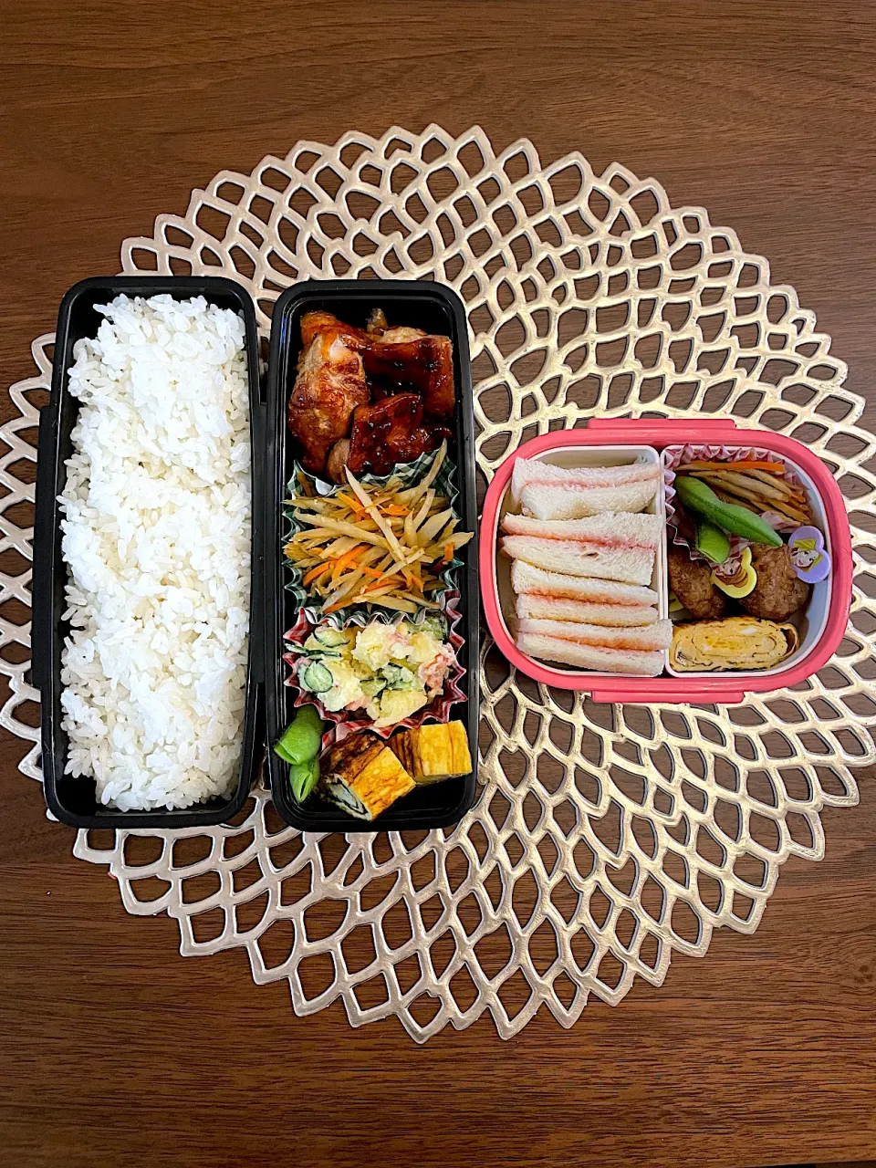 年中さんとお父さんのお弁当🌸|みーぬさん