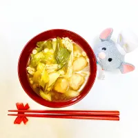 Snapdishの料理写真:和風鶏団子スープ🌼|えまむらさん