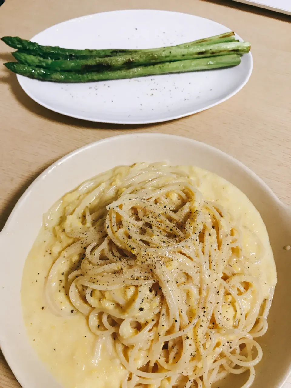 ひろりんさんの料理 本日のテレワークランチ💻🌽とうもろこしの冷製すりながしパスタで晩ご飯|Kさん