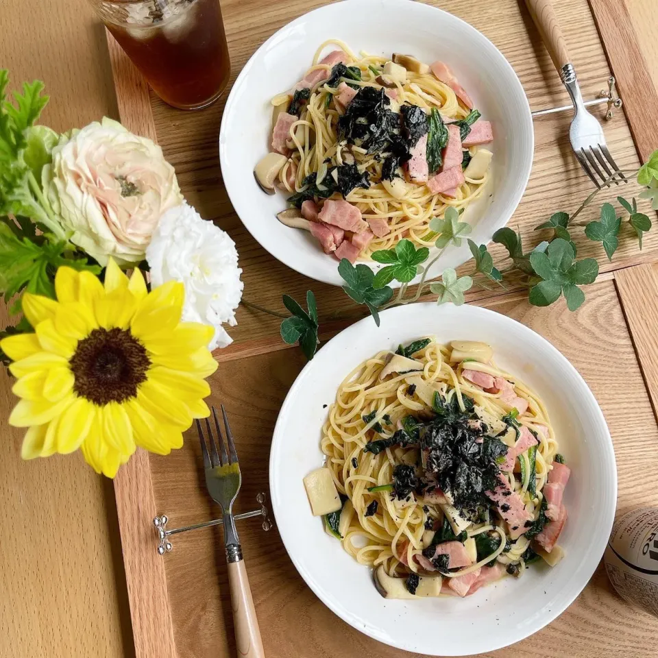 7/3❤︎休日ランチ🍃簡単和風パスタ🍝|Makinsさん