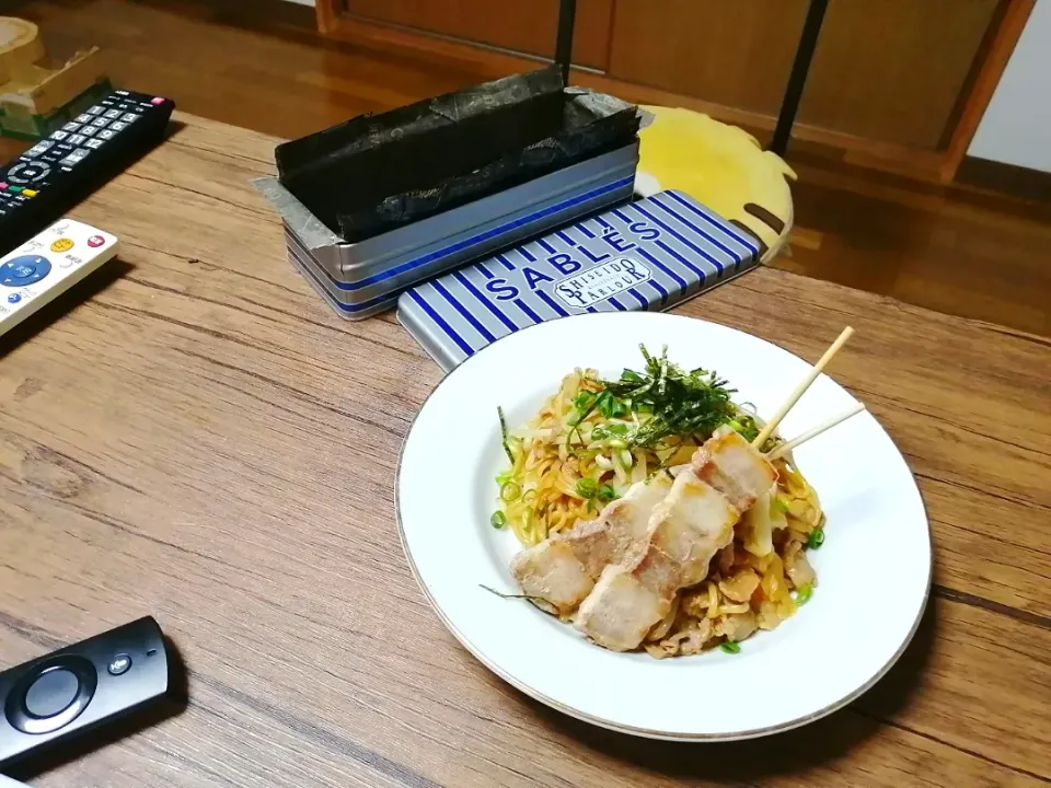 焼きそば&豚バラ塩。|ariyo4200さん