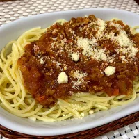 Snapdishの料理写真:ミートソーススパゲティ|Nanaさん