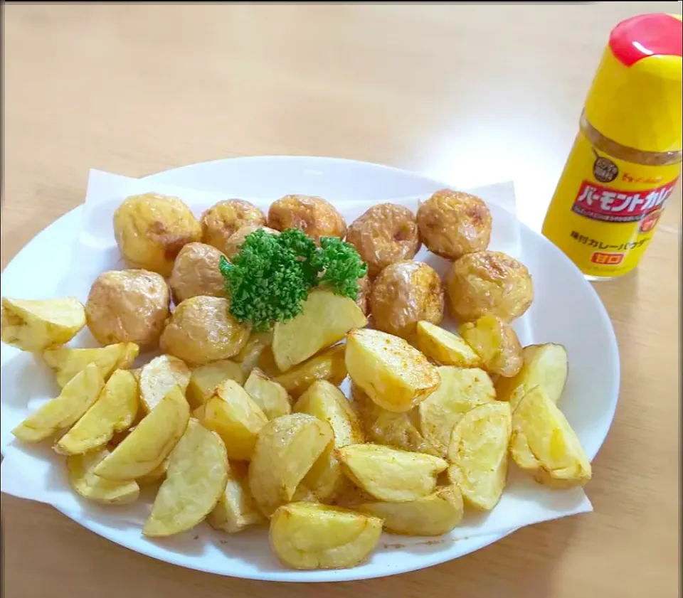 ポテトの素揚げ カレー味|ひなねこさん