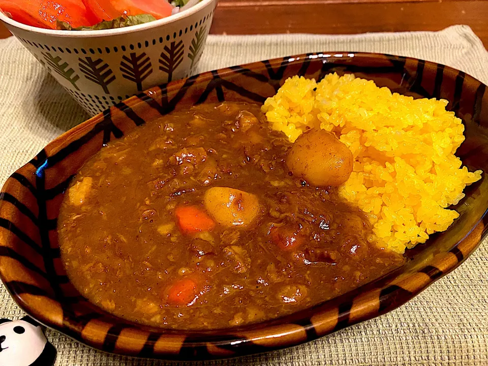 牛すじカレー🍛ターメリックバターライス|Hiropanさん