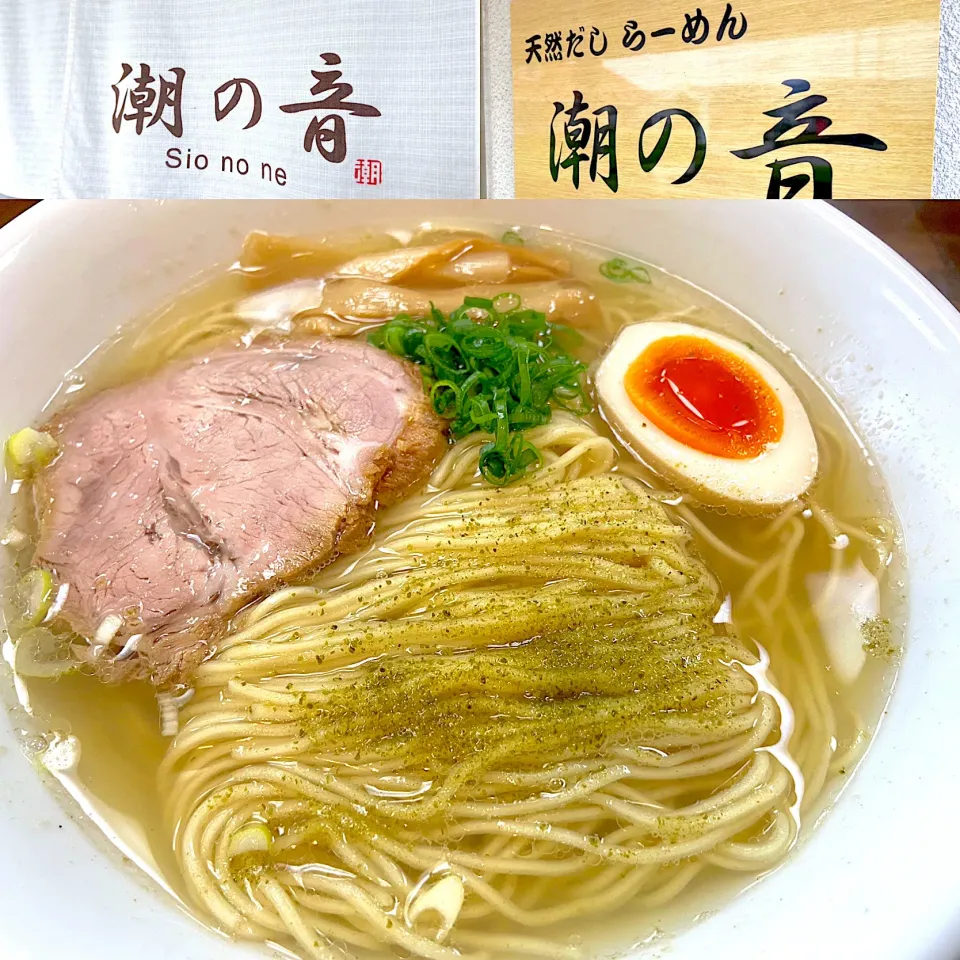 優しさいっぱいの海の天然だし🐟ローカル版ミシュランガイド掲載店　潮の音さんの潮麺|ジョニーさん