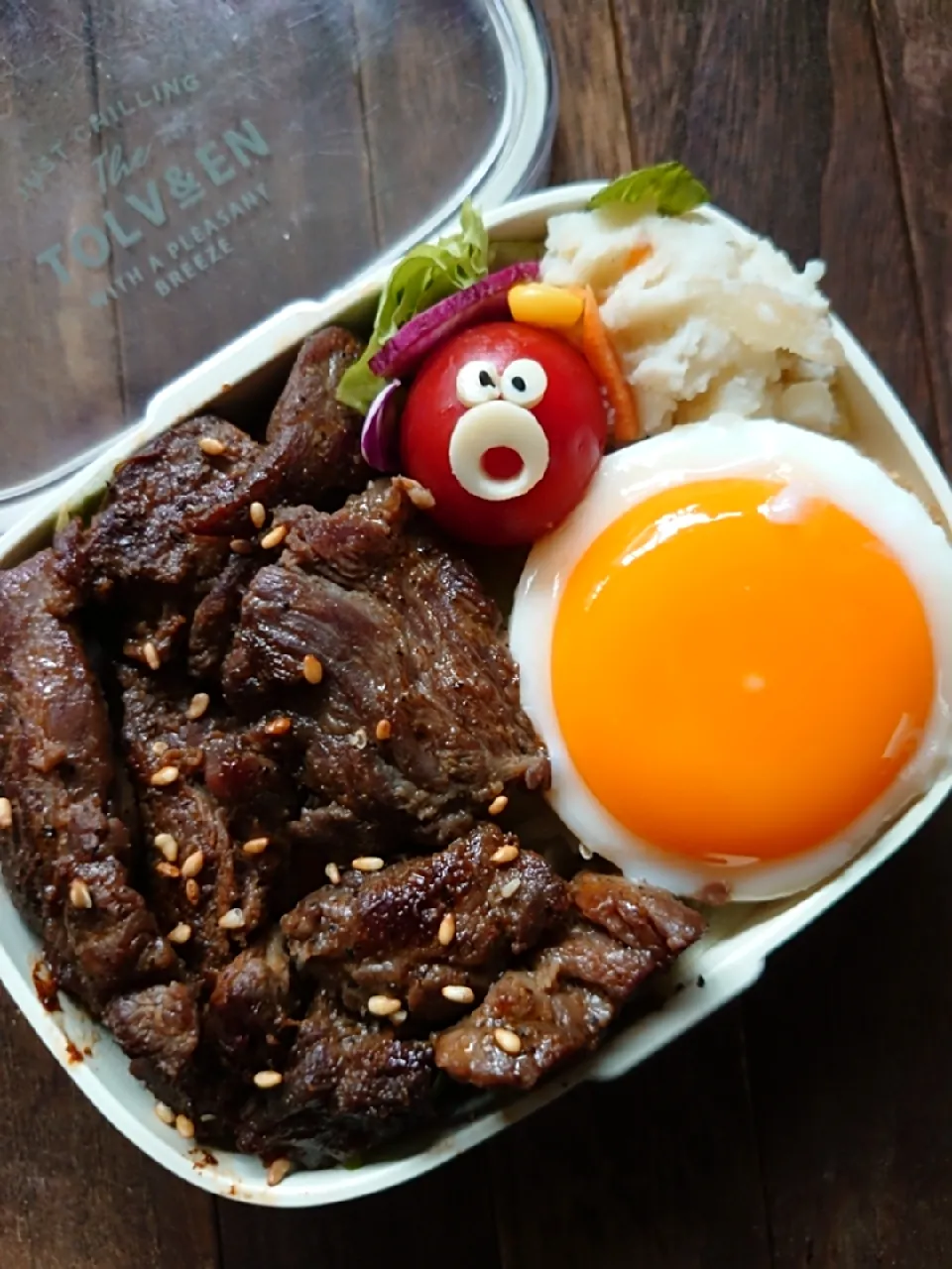 漢の…長女用🍱スパイシーカットステーキ弁当|ᵏᵒᵘさん