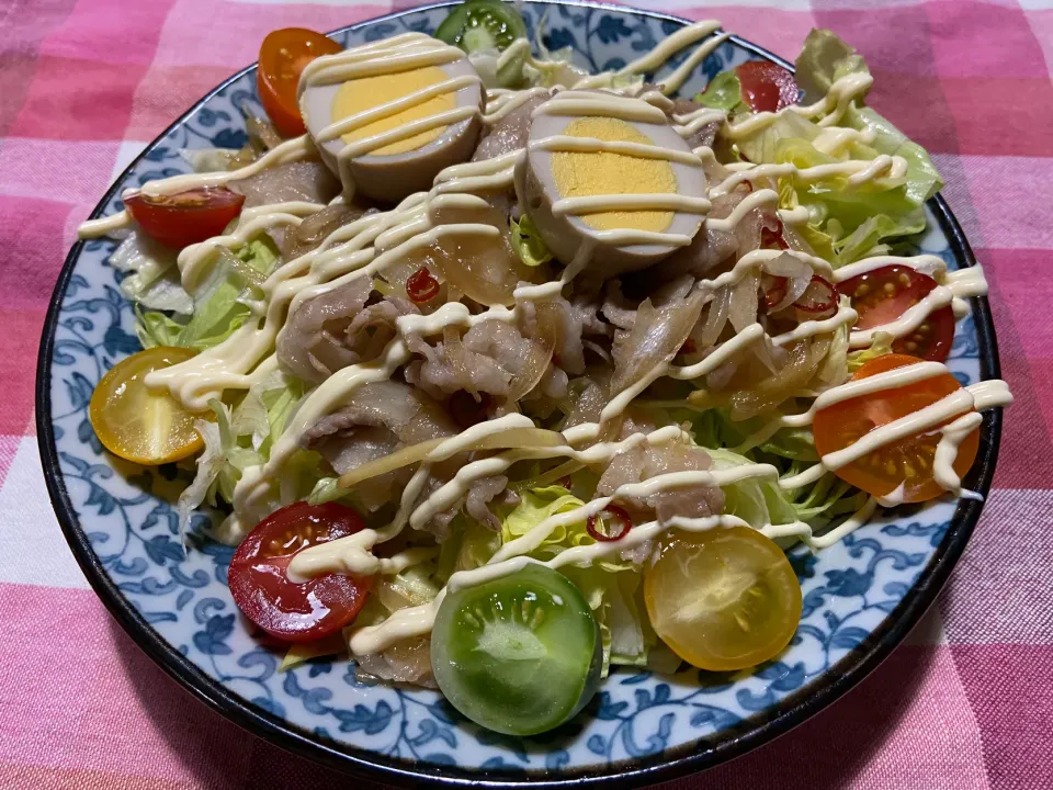 Snapdishの料理写真:新レタスマヨ豚丼|ハルのただ飯さん