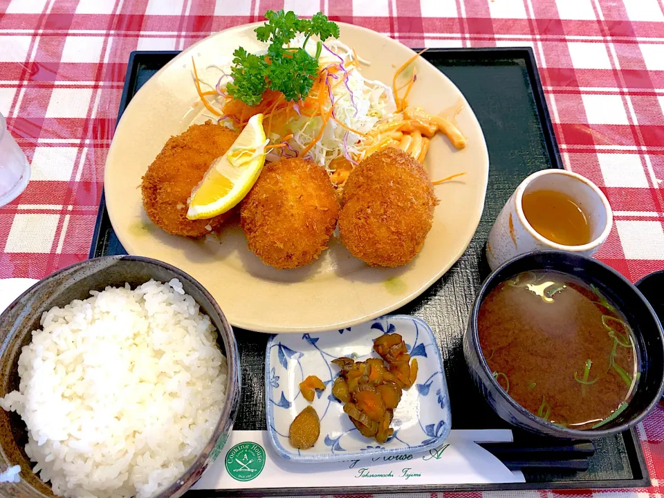 カニクリームコロッケ定食|1614さん