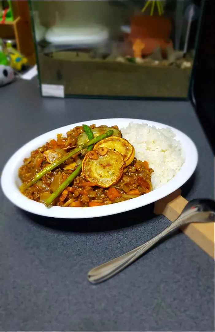 夏野菜具だくさん　キーマカレー😋|masaki .fさん