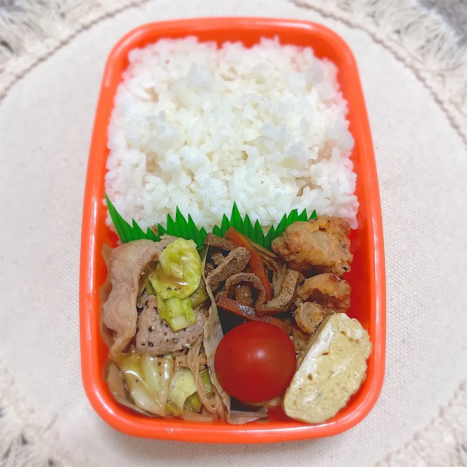 豚キャベツのポン酢炒め弁当|おいもさん