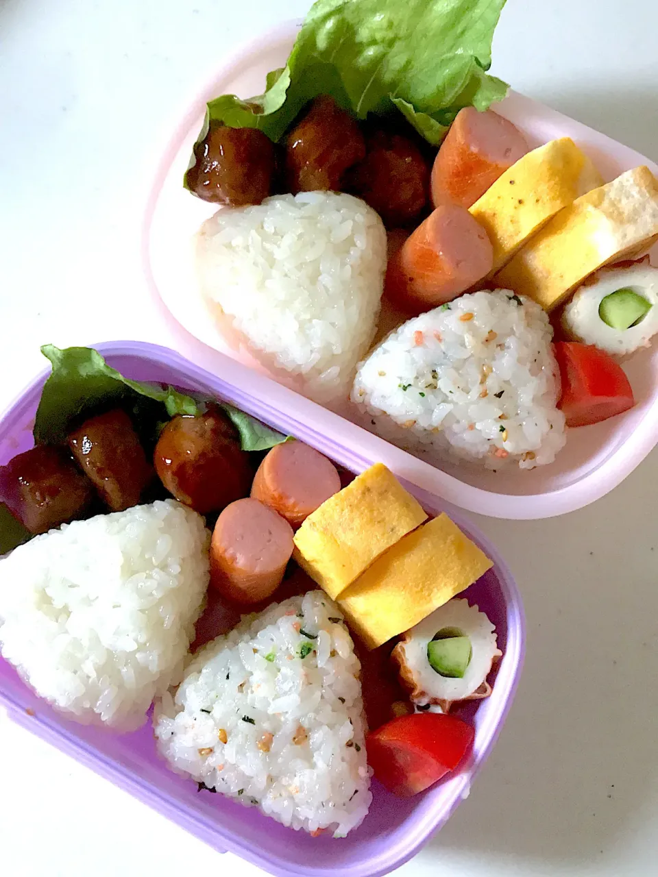 Snapdishの料理写真:娘たち(年少•1歳児)弁当👧👶 21'0706|ももち弁当🍙さん