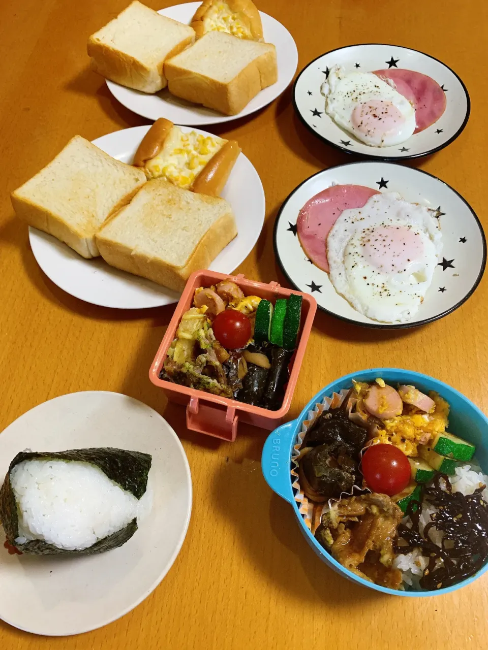 今日のお弁当と朝ごはん💜2021.7.6.|kimikimiさん