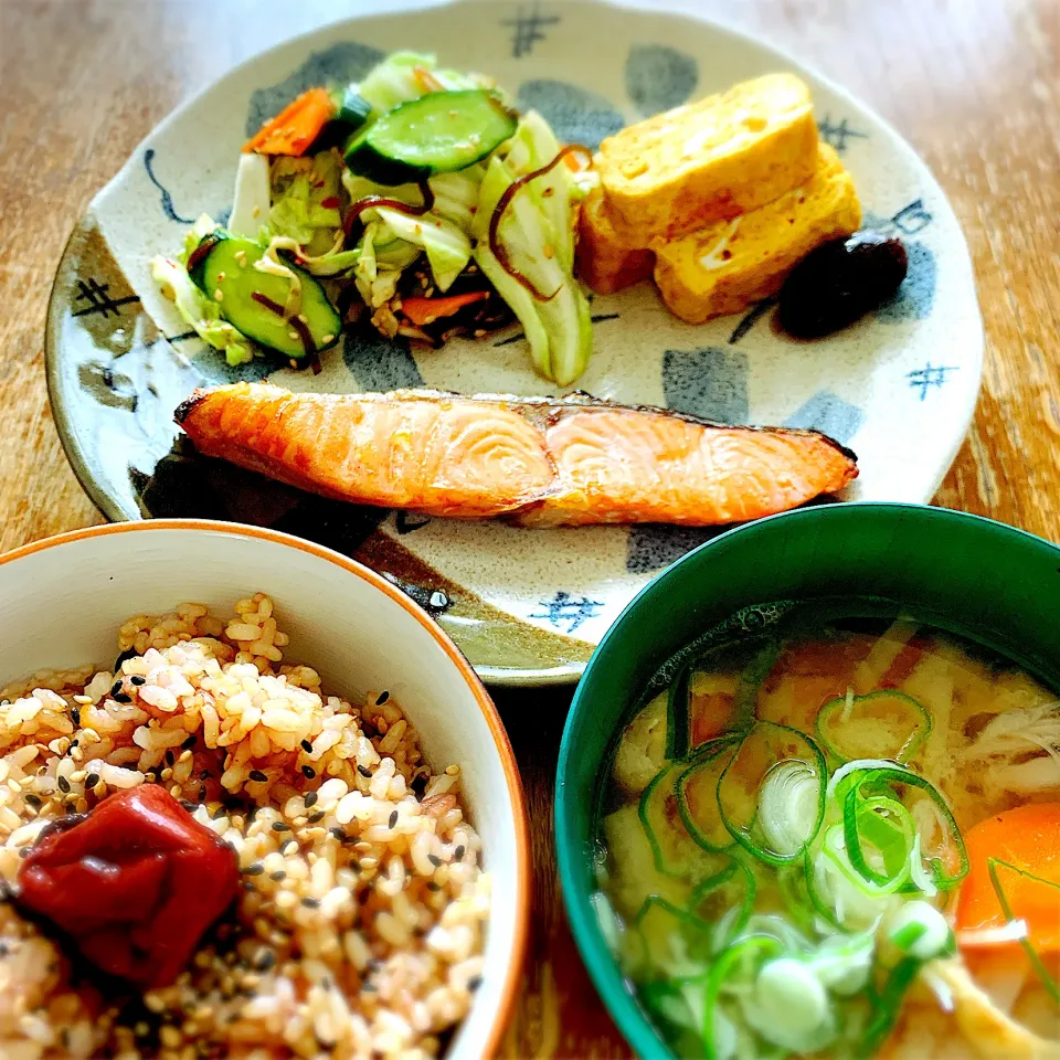 焼き魚定食【鮭】|プチテンよすさん