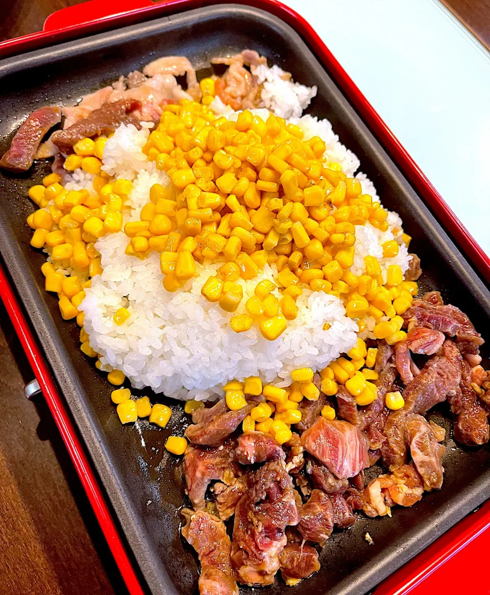 Snapdishの料理写真:大好評👍肉飯　ペッパーランチ風|あささん