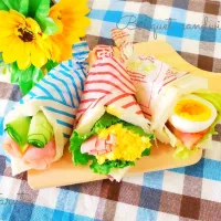 朝ごぱん🍴ブーケサンド💐🥪✨