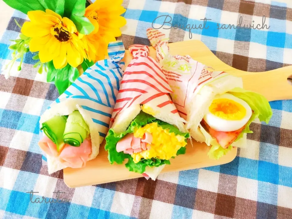 朝ごぱん🍴ブーケサンド💐🥪✨|taruto⭐️さん