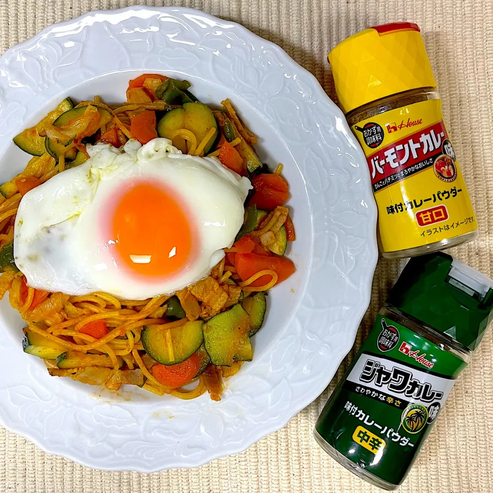 ハウス味付カレーパウダーでカレーナポリタン|judymamaさん