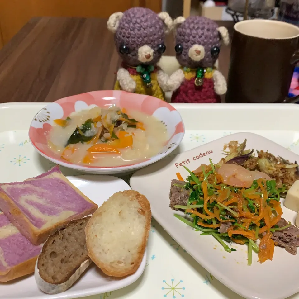 Snapdishの料理写真:晩ごぱん（╹◡╹）|chagashiさん