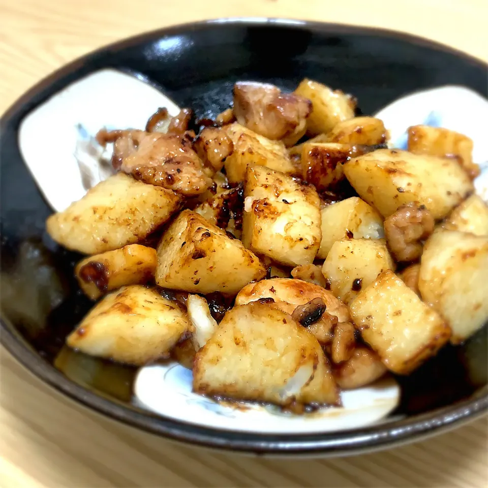 長芋と鶏もも肉の炒め物|▫️さん