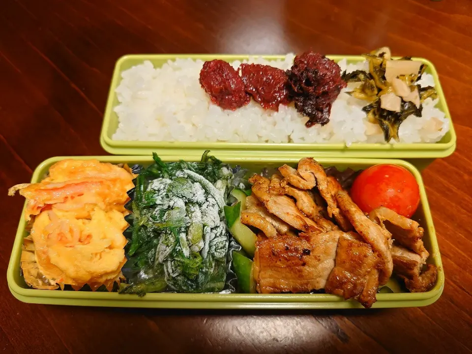 Snapdishの料理写真:ポークソテー弁当|りょーさん