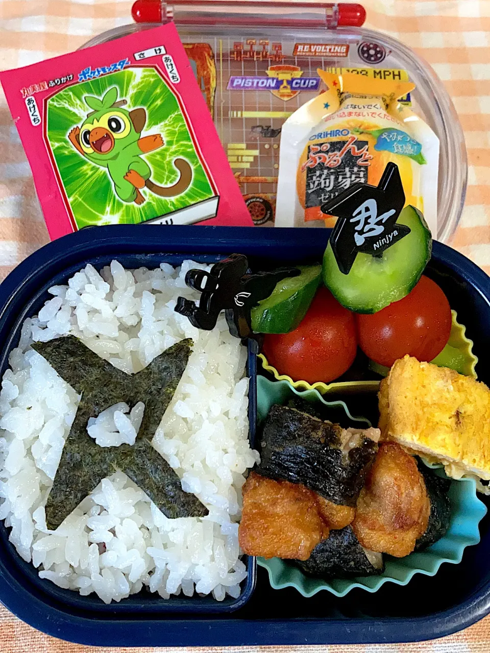 Snapdishの料理写真:7/7☆年長☆リク忍びのりチキ弁当|ちーさん